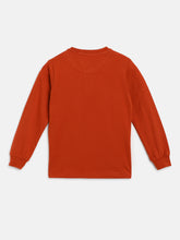 Load image into Gallery viewer, Campana Boys Alexander Full Sleeves Pure Cotton Henley T-Shirt - Rust Orange