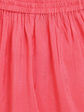 Load image into Gallery viewer, Campana Girls Bhoomi Kurta Pants Set - Embroidered Silk - Pink & Orange