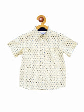 Load image into Gallery viewer, Campana Boys Half Sleeve Shirt - White Printed
