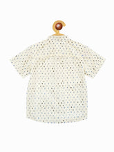 Load image into Gallery viewer, Campana Boys Half Sleeve Shirt - White Printed
