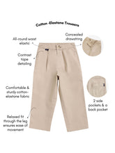Load image into Gallery viewer, Campana Boys Cotton-Lycra Relax Fit Pull-on Pants - Brown
