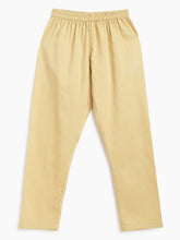 Load image into Gallery viewer, Campana Boys Mrinal Button Down Cotton Kurta Pyjama Set - Floral Print - Red &amp; Beige
