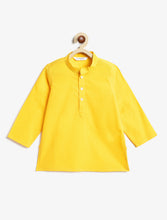 Load image into Gallery viewer, Campana Boys Ishaan Dhoti Kurta with Jacket Set - Sequin Embroidery - Yellow &amp; Blue
