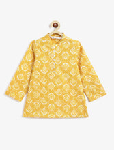 Load image into Gallery viewer, Campana Boys Mehul Dhoti Kurta Set - Block Print - Yellow
