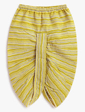 Load image into Gallery viewer, Campana Boys Mehul Cotton Dhoti Kurta Set - Block Print &amp; Stripes - Henna Green
