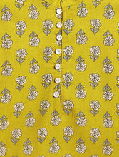 Load image into Gallery viewer, Campana Boys Mehul Cotton Dhoti Kurta Set - Block Print &amp; Stripes - Henna Green
