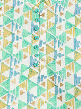 Load image into Gallery viewer, Campana Boys Mehul Pure Cotton Geometric Print Dhoti Kurta Set - White, Green &amp; Blue
