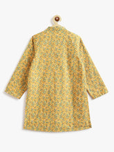 Load image into Gallery viewer, Campana Boys Sherwani Set - Paisley Floral Embroidery - Yellow &amp; Teal
