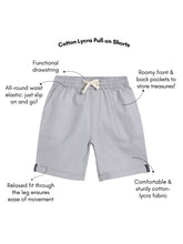 Load image into Gallery viewer, Campana Boys Woven Cotton Elastane Pull On Shorts - Light Grey
