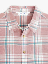 Load image into Gallery viewer, Campana Boys Wilson 100% Cotton Checked Shirt - Dusty Pink &amp; White
