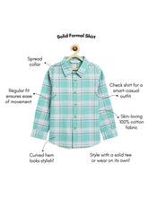 Load image into Gallery viewer, Campana Boys Wilson 100% Cotton Checked Shirt - Soft Blue &amp; White
