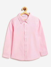 Load image into Gallery viewer, Campana Boys Solid Full Sleeves Pure Cotton Oxford Shirt - Light Pink
