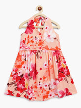 Load image into Gallery viewer, Campana Girls Cheryl Halter Neck Dress - Hawaiian Print - Pink
