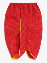 Load image into Gallery viewer, Campana Boys Bansi Dhoti Kurta Set - Floral Jaal Print - Yellow &amp; Red
