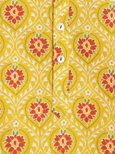 Load image into Gallery viewer, Campana Boys Bansi Dhoti Kurta Set - Floral Jaal Print - Yellow &amp; Red
