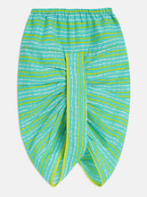 Load image into Gallery viewer, Campana Boys Bansi Dhoti Kurta Set - Diamond Print - Lime Green &amp; Blue
