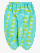 Load image into Gallery viewer, Campana Boys Bansi Dhoti Kurta Set - Diamond Print - Lime Green &amp; Blue
