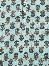 Load image into Gallery viewer, Campana Boys Bansi Dhoti Kurta Set - Vintage Floral Print - Blue &amp; Grey
