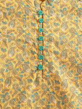 Load image into Gallery viewer, Campana Boys Mehul Dhoti Kurta Set - Paisley Floral Embroidery - Yellow &amp; Teal
