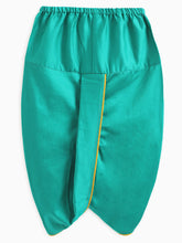 Load image into Gallery viewer, Campana Boys Mehul Dhoti Kurta Set - Paisley Floral Embroidery - Yellow &amp; Teal
