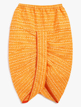 Load image into Gallery viewer, Campana Boys Bansi Dhoti Kurta Set - Marigold Print - Yellow
