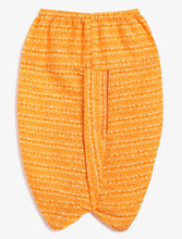 Load image into Gallery viewer, Campana Boys Bansi Dhoti Kurta Set - Marigold Print - Yellow
