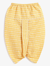 Load image into Gallery viewer, Campana Boys Bansi Floral Printed Cotton Kurta Dhoti Set - Yellow &amp; Off White

