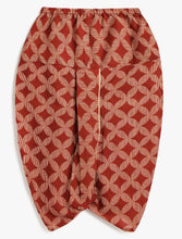 Load image into Gallery viewer, Campana Boys Bansi Ikat Floral Printed Cotton Kurta Dhoti Set - Maroon &amp; Beige
