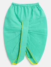Load image into Gallery viewer, Campana Boys Bansi Dhoti Kurta Set - Leheriya Print - Lime Green &amp; Turquoise
