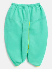 Load image into Gallery viewer, Campana Boys Bansi Dhoti Kurta Set - Leheriya Print - Lime Green &amp; Turquoise
