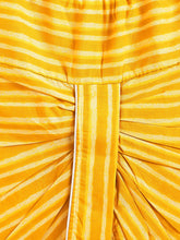 Load image into Gallery viewer, Campana Boys Bansi Pure Cotton Floral &amp; Striped Dhoti Kurta Set - Off White &amp; Mustard Yellow
