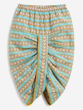 Load image into Gallery viewer, Campana Boys Bansi Pure Cotton Floral Print Dhoti Kurta Set - Blue &amp; Mustard
