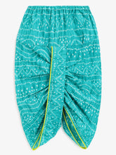 Load image into Gallery viewer, Campana Boys Bansi Pure Cotton Bandhani Printed Dhoti Kurta Set - Lime Green &amp; Turquoise Blue
