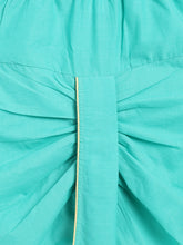 Load image into Gallery viewer, Campana Boys Bansi Pure Cotton Striped Dhoti Kurta Set - Mustard &amp; Turquoise Blue
