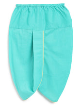 Load image into Gallery viewer, Campana Boys Bansi Pure Cotton Striped Dhoti Kurta Set - Mustard &amp; Turquoise Blue
