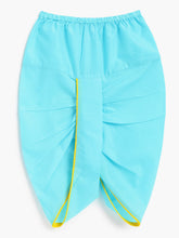 Load image into Gallery viewer, Campana Boys Pure Cotton Paisley Blockprint Dhoti Kurta Set - Light Yellow &amp; Light Blue
