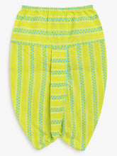Load image into Gallery viewer, Campana Boys Bansi Dhoti Kurta Set - Small Block Print - Turquoise &amp; Lime Green
