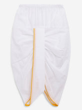 Load image into Gallery viewer, Campana Boys Bansi Dhoti Kurta Set - Floral Lattice Print - Yellow &amp; Off-White
