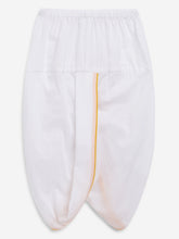 Load image into Gallery viewer, Campana Boys Bansi Dhoti Kurta Set - Floral Lattice Print - Yellow &amp; Off-White
