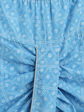Load image into Gallery viewer, Campana Boys Bansi Gota &amp; Pintuck Dhoti Kurta Set - Blue &amp; Grey
