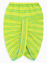 Load image into Gallery viewer, Campana Boys Bansi Kurta Set - Diamond Print - Turquoise &amp; Lime Green
