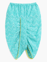 Load image into Gallery viewer, Campana Boys Bansi Dhoti Kurta Set - Pressed Flower Print - Yellow &amp; Turquoise
