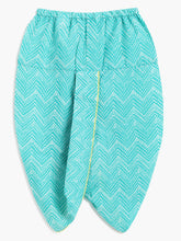 Load image into Gallery viewer, Campana Boys Bansi Dhoti Kurta Set - Pressed Flower Print - Yellow &amp; Turquoise
