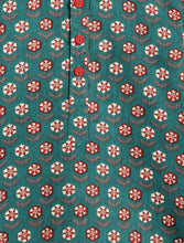 Load image into Gallery viewer, Campana Boys Mahiya Cotton Dhoti Kurta with Jacket Set - Floral Print - Teal Green &amp; Maroon
