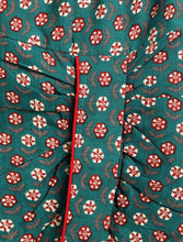 Load image into Gallery viewer, Campana Boys Mahiya Cotton Dhoti Kurta with Jacket Set - Floral Print - Teal Green &amp; Maroon
