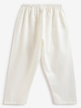 Load image into Gallery viewer, Campana Boys Nishant Kurta Pyjama with Jacket Set - Sequin Embroidery - Light Blue &amp; White
