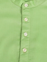 Load image into Gallery viewer, Campana Boys Nishant Cotton Kurta Pyjama with Embroidered Jacket Set - Pista Green
