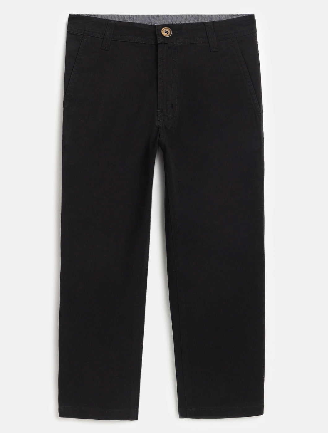 Campana Boys Rio Cotton Elastane Twill Chino Pants - Black