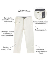 Load image into Gallery viewer, Campana Boys Rio Cotton Elastane Twill Chino Pants - White
