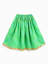 Load image into Gallery viewer, Campana Girls Papiha Lehenga Choli Set - Floral &amp; Leheriya Print - Lime Green &amp; Turquoise
